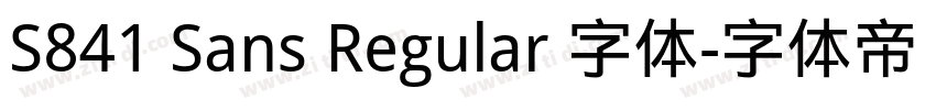 S841 Sans Regular 字体字体转换